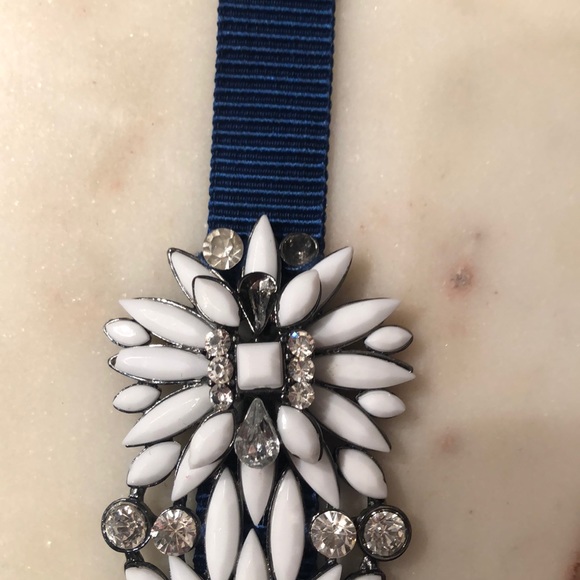 Anthropologie Royal Blue and Gem High Waist Belt - Picture 4 of 7